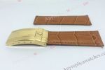 Rolex Daytona Replica Watch Straps - Brown Leather w/ Gold buckle Rolex Replacement Bracelet